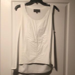 Anthropologie faux leather top